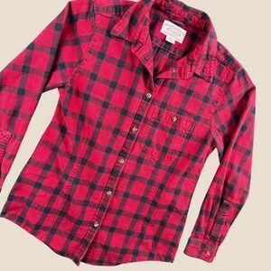Filson Lightweight Alaskan Guide Shirt Women S Red Black Buffalo Check Flannel